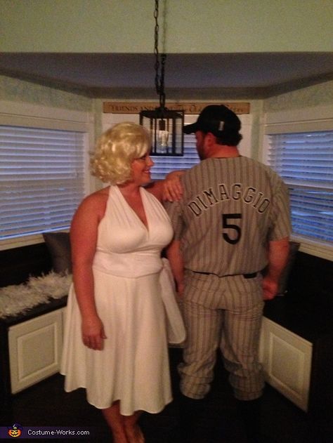 Marilyn Monroe Costume, Pumpkin Paint, Couples Halloween Costume, Costume Works, Couples Costume, Joe Dimaggio, Couple Costumes, Couples Halloween, Couple Halloween