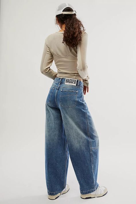 The Ragged Priest Goliath Unisex Jeans | Free People The Ragged Priest, Jeans Free People, Ragged Priest, Denim Trends, My Dream Wardrobe, Ballet Flat, Fit Check, Baggy Jeans, Boho Clothing