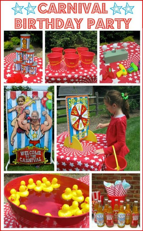 Carnival Birthday Theme, Circus Themed Birthday Party, Circus Birthday Party Theme, Carnival Birthday Party Theme, Carnival Birthday Party, Circus Carnival Party, Carnival Circus, Circus Theme Party, Kids Carnival