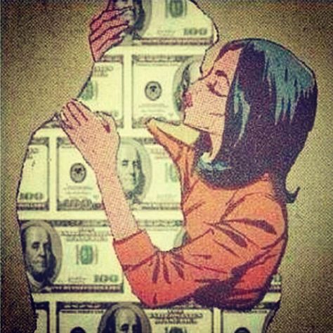 Money on my mind, money money on my mind❤ ;) Satirical Illustrations, Filmy Vintage, Gold Digger, Roy Lichtenstein, Money And Happiness, Skills To Learn, Art Pop, Free Online, Street Art