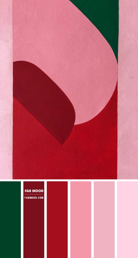 Pink Red Teal Color Palette, Red Pink Decor, Red Pink Colour Palette, Pink And Red Colour Scheme, 2 Colour Palette, 4 Colors Palette, Pink And Red Color Scheme, Pink Room Color Palette, Red Logo Color Palette