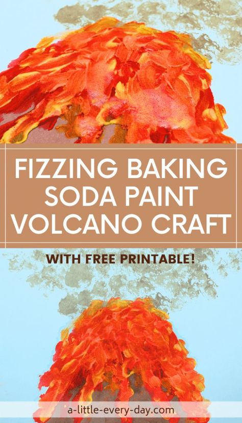 Preschool Volcano Craft, Volcano Crafts For Preschoolers, Volcanos For Preschool, Volcano Craft For Kids, Volcano Craft Preschool, Paint Volcano, Volcano Preschool, Volcano Crafts, Easy Volcano