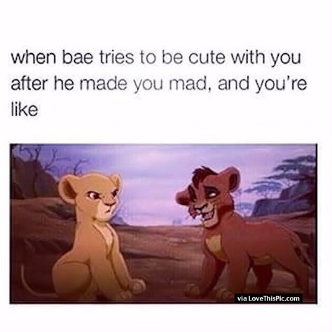 When Bae Tries To Be Cute And Youre Mad Humour Couple, Funny Relationship Memes, Bae Quotes, Boyfriend Memes, Random Quotes, Boyfriend Humor, You Mad, Relationship Memes, Disney Memes