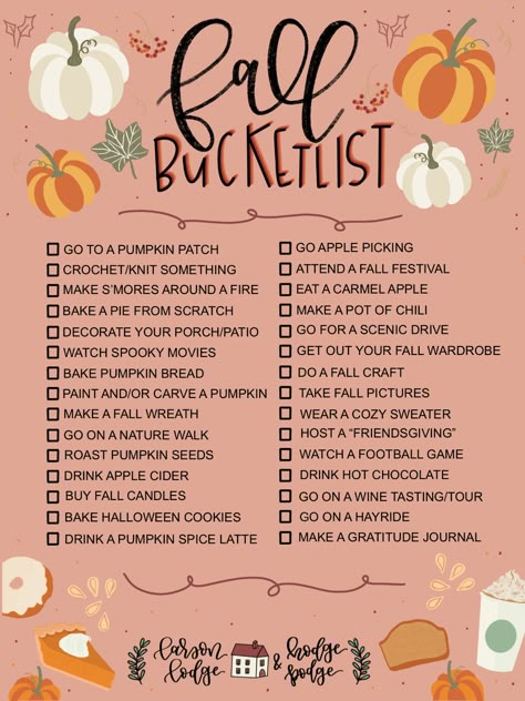 Fall Checklist For Couples, Fun Things To Do In October, October Checklist, 30 Bucket List, Fall Checklist, Pastel Fall, Halloween Home Decor Ideas, Happy September, First Day Of Fall