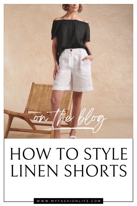 Linen shorts are a really great summer staple piece. These tips break down how to wear linen shorts and includes some great tips on how to style linen shorts to look slimmer. Style Linen Shorts, Fancy Event, Lightweight Blazer, Meet Friends, Meeting Friends, Neutral Shades, Oversized Denim Jacket, Crisp White Shirt, The White Company