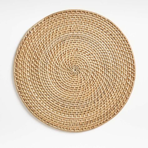 Placemats: Vinyl, Cloth & Woven | Crate and Barrel Hampton Cottage, Florida Patio, Remote Village, Organic Table, Woven Placemat, Dollhouse Wallpaper, Ski Cabin, Round Placemat, Traditional Pattern