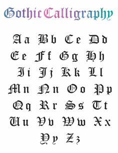 Learn to Write in Gothic Calligraphy (Alphabet Download For Free) Gothic Calligraphy Alphabet, Old English Alphabet, Gothic Calligraphy, Gothic Alphabet, Calligraphy Letters Alphabet, Calligraphy Fonts Alphabet, Gothic Lettering, Gothic Fonts, Lettering Calligraphy