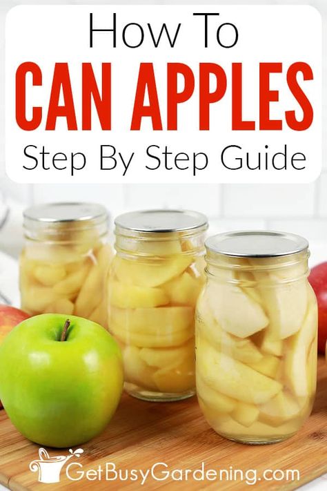 Do you love enjoying the flavor of in season apples all year round? Now you can learn how to can your apples at home and enjoy them whenever you want! This article will help you learn the simple steps to can apples, what you will need, what materials you will need and more. I also share how long you can store them in your pantry and a few ideas of what to use them in. If you have been wanting to learn a new skill set for preserving fruit, this article is for you! Water Bath Apples, Water Bath Canning Recipes Apples, Canned Stewed Apples, Water Bath Canning Apples, Canning Apple Pie Filling Water Bath, Ways To Can Apples, Canned Apples Recipes Simple, Apple Canning Recipes Simple, Canning Applesauce Water Bath