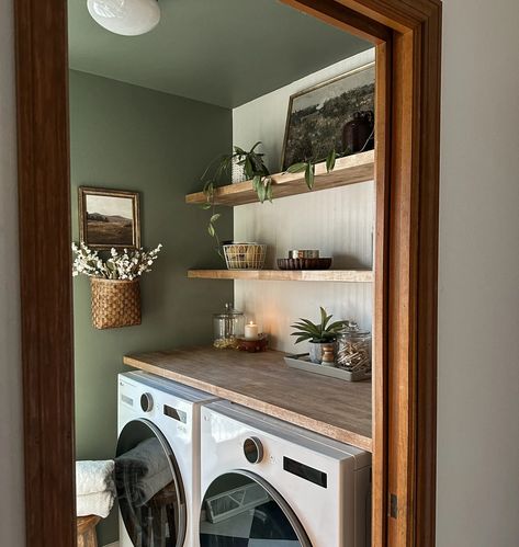 Top Laundry Room Design Ideas – Forbes Home Ikea Laundry Room, Laundry Room Paint Color, Laundry Room Paint, Laundry Room Colors, Laundry Nook, Laundry Room Ideas Small Space, Small Laundry Room Makeover, Laundry Room/mud Room, Green Laundry