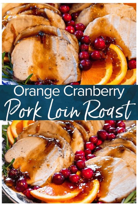 Cranberry Pork Loin, Christmas Pork, Cranberry Pork, Pork Loins, Cranberry Glaze, Dinner Recepies, Pork Loin Roast Recipes, Christmas Tables, Pork Roast Recipes