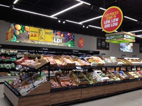 Aldi, Aldi grocery store interior produce section. Aldi Aesthetic, Grocery Store Interior, Store Interior, 2025 Vision, Grocery Store, Gaming Products, Electronic Products, Quick Saves