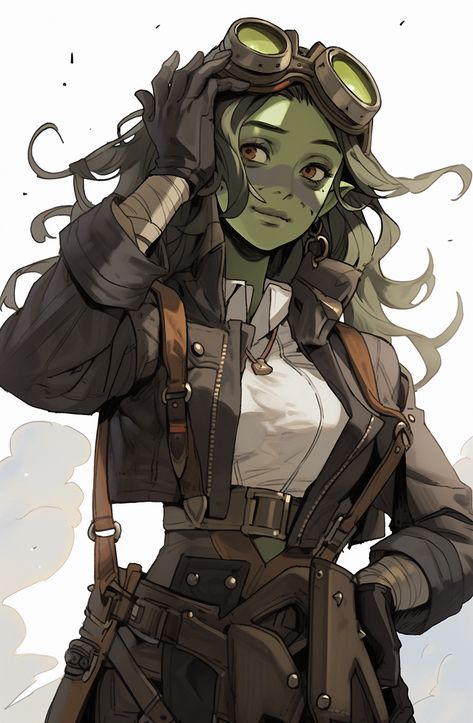 D&d Archeologist, Halfling Artificer Female, Steampunk Adventurer Woman, Eladrin Artificer, Goblin Female Dnd, Goliath Artificer, Rock Gnome Artificer, Dnd Scientist, Armorer Artificer Dnd