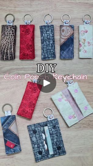 Key Fobs Diy, Lanyard Tutorial, Pouch Keychain, Coin Purse Pattern, Book Guide, Sewing To Sell, Pouch Diy, Handmade Keychains, Diy Wallet