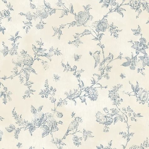 French Country Wallpaper, Brewster Wallpaper, Wallpaper Warehouse, Red Toile, Toile Wallpaper, Botanical Wallpaper, Wood Wallpaper, French Cottage, Nightingale