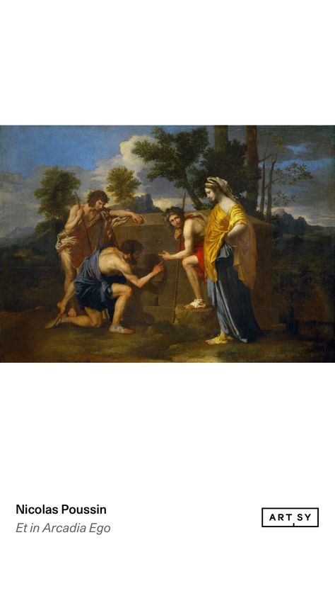 Et in Arcadia Ego by Nicolas Poussin on Artsy https://www.artsy.net/artwork/nicolas-poussin-et-in-arcadia-ego?utm_content=artwork-share Et In Arcadia Ego, Nicolas Poussin, Rhyme Or Reason, National Gallery Of Art, National Gallery, Paintings, Art