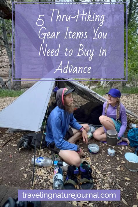 Whether you’re planning for your first thru-hike or any thru-hike after, there are a few pieces of thru-hiking gear that you need to buy months in advance. It can be frustrating to plan farther ahead, but if you do, you’ll be happy when you start your thru-hike. After 17 thru-hikes, I’ve run the gambit of planning from nothing but getting off the couch to massive spreadsheets. I compiled this list for you, so you don’t get screwed before your hike. Read on to yourself a lot of frustration.