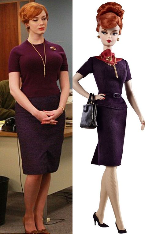 JOAN'S BEST from Mad Men Finale: The Stars Pick Their Best and Worst Outfits Ever on E! Online Mad Men Outfits Women, Mad Men Fashion Women, Worst Outfits Ever, Peggy Olson Mad Men, Joan Mad Men, Worst Outfits, Mad Men Fashion, Black Striped Dress, High Life