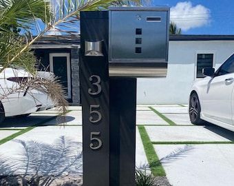 Modern Styled Mailboxes for a Home - Etsy Modern Mailbox, Exterior House Remodel, Hollywood Fl, House Remodel, Exterior House, Above And Beyond, Mailbox, How To Be Outgoing, Home Remodeling