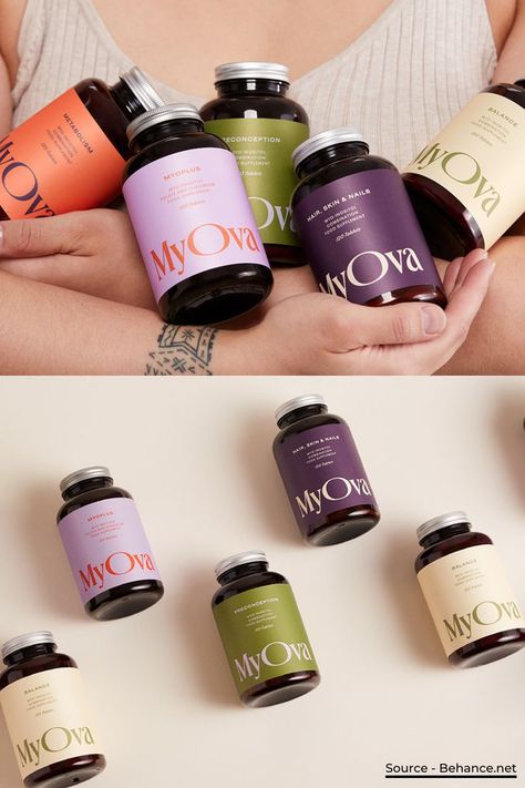 Supplement Packaging Design, Dietary Supplements Packaging, Supplement Label Design, Supplement Packaging, Supplement Bottles, Trendy Logo Design, Vitamin Brands, Supplements Packaging, Skincare Packaging