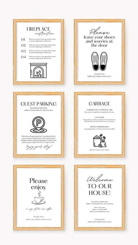 Are you looking for Airbnb sign templates to provide your guests with all the essential information? This is the perfect template to let your guests know all of the info, house rules, Wi-Fi, and check-out info right away upon arrival! Get this Airbnb sign bundle to elevate your guest experience now! Airbnb Printables, Airbnb House Rules, Airbnb Sign, Airbnb Signs, Hotel Housekeeping, Airbnb Welcome Sign, Business Development Strategy, Airbnb Business, Airbnb House