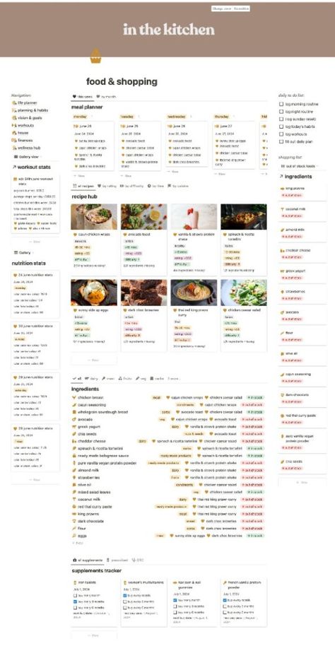 notion meal planner