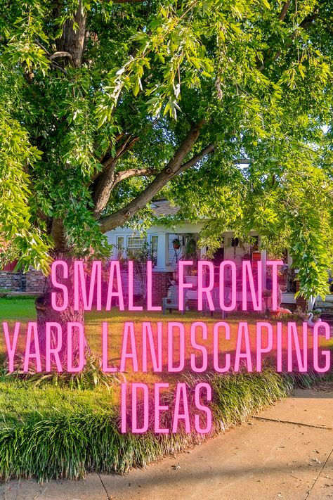 Front yard landscaping ideas if your yard is small - You can do A LOT even if you have a small front yard. We have the best ideas for stylish and smart improvements! #curbappeal #smallfrontyard #landscapingideas #outdoorlivingspace #gardening #nativeplants #nomowgrass #lawnideas Small Lawn Landscaping Ideas, Small Landscape Design Front Yard, Landscaping A Small Front Yard, Small Front Lawn Garden Ideas, Small Front Yard Design Ideas, Small Space Front Yard Landscape, Yardscapes Front Yards, Small House Landscaping Ideas, Front Yard Landscaping For Small Yards