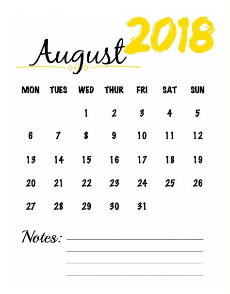 August 2018 Calendar Printable Calendar August, Desk And Table, Calendar Word, Printable Calendar 2020, Watercolor Calendar, Excel Calendar, August Calendar, Editable Calendar, 2018 Calendar