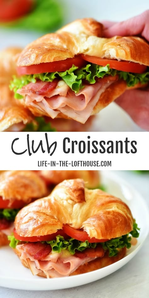 Croissant Sandwiches, Sandwhich Recipes, Croissant Sandwich, Best Sandwich Recipes, Sandwiches And Wraps, Delicious Sandwiches, Chapati, Sandwiches Wraps, Fresh Ingredients