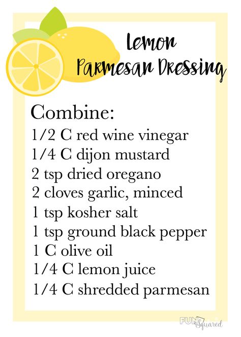 Lemon Parmesan Dressing, Parmesan Dressing Recipe, Salad Dressing Recipes Healthy, Resep Salad, Salad Dressing Recipes Homemade, Summer Bridal Showers, Marinade Sauce, Homemade Salads, Sauces And Dressings