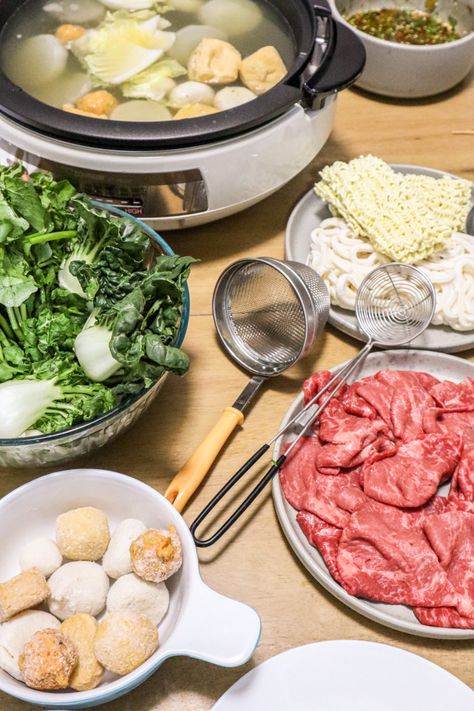 Easy Chinese Hot Pot At Home - Cook With Dana Hot Pot For One, Diy Hot Pot At Home, Korean Hot Pot At Home, Chinese Hot Pot Recipe, Hot Pot Soup Base Recipe, Hotpot At Home, Asian Hot Pot Recipe, Hot Pot At Home, Soup Base Recipe