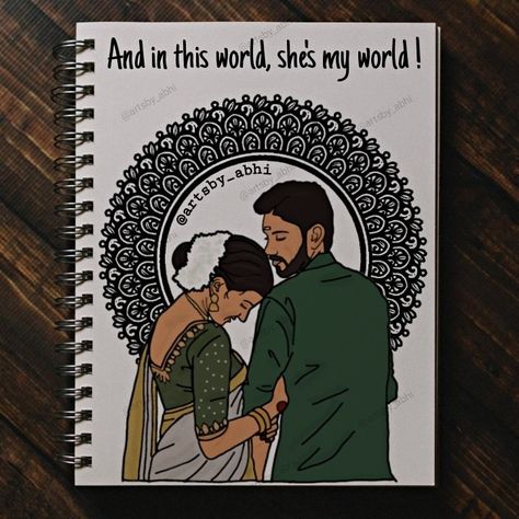 Couple Drawing Ideas Easy, Asthetic Sketches Pencil, Couple Mandala Art Easy, Couple Aesthetic Drawing, Mandala Couple Drawing, Birthday Mandala Art, Couple Doodle Art, Cute Couple Sketch, Couple Drawing Sketches