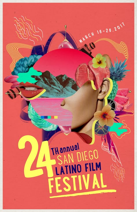 San Diego Latino Film Festival Illustration Poster on Behance Latin Poster, Latin Festival, Indie Movie Posters, Film Festival Poster, Restaurant Poster, Illustrations Ideas, Movie Posters Design, Festival Poster, Graphic Design Background Templates