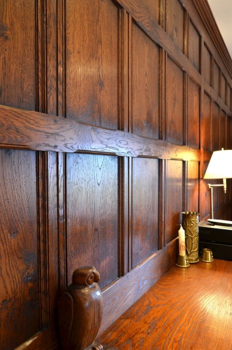 Paneling In Dining Room, Paneled Room, Oak Panelling, Timber Wall Panels, Shaker Wall, Carved Fireplace, Panel Walls, Wainscoting Styles, Wooden Panelling