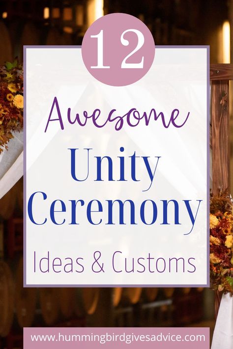 Are you thinking about having a wedding unity ceremony? A unity ceremony is when you and your partner symbolically seal your wedding with some sort of act that you perform together. There are lots of religious unity ceremony customs, but there are many unity ceremony ideas that non-religious couples do as well. Sand ceremonies, wine tasting, candle ceremonies, and even art are examples of unity ceremonies you may want to use at your wedding. Check out the ideas to see what you like! Unity Ceremony Ideas Unique, Sand Wedding Unity With Kids, Different Wedding Unity Ideas, Unity Candle Lighting Wedding, Unity Puzzle Ceremony Wording, Unity Candle Alternatives Unique, Unity Symbol Wedding, Harry Potter Unity Ceremony, Non Traditional Unity Ceremony Ideas