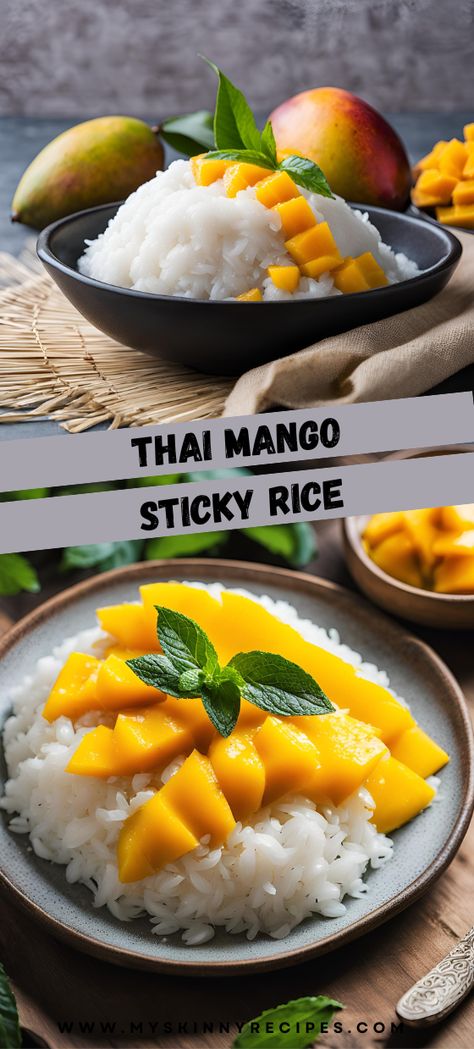 🥭🍚 Thai Mango Sticky Rice—creamy, coconut-infused sticky rice paired with sweet, ripe mango for a perfect tropical treat! Simple, refreshing, and deliciously satisfying. #MangoStickyRice #ThaiDessert #TropicalDessert #EasyRecipe #CoconutLovers #SummerTreat🌴🍯 Mango Rice Dessert, Mango Coconut Rice, Sticky Mango Rice, Sticky Rice And Mango, Sticky Coconut Rice, Thai Mango Sticky Rice, Mango Sticky Rice Recipe, Sticky Rice Recipe, Sweet Sticky Rice