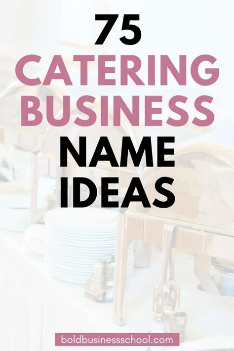 Want to start a catering company? Read on for 75 catering business name ideas as well as tips on running a company in the catering industry. Catering Names Ideas Logos Design, How To Start A Catering Business, Meal Prep Business Names, Catering Ideas Business, Charcuterie Business Names Ideas, Catering Names Ideas, Food Company Name Ideas, Food Business Logo Ideas, Names For Food Business