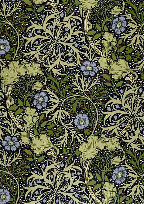 Seaweed Wallpaper, Motifs Art Nouveau, William Morris Wallpaper, William Morris Patterns, Morris Design, Morris Wallpapers, William Morris Art, William Morris Designs, Art And Craft Videos