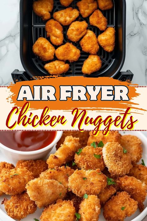 These homemade air fryer chicken nuggets are so much better than store-bought! With this easy recipe, you have a meal you can feel good about feeding your family. Healthy Chicken Nuggets Air Fryer, Homemade Chicken Nuggets Air Fryer, Chicken Nugget Recipes Air Fryer, Air Fryer Chicken Nuggets Homemade, Air Fry Chicken Nuggets, Chicken Nuggets Air Fryer, Air Fryer Chicken Nuggets, Homemade Chicken Nuggets, Chicken Nugget Recipes