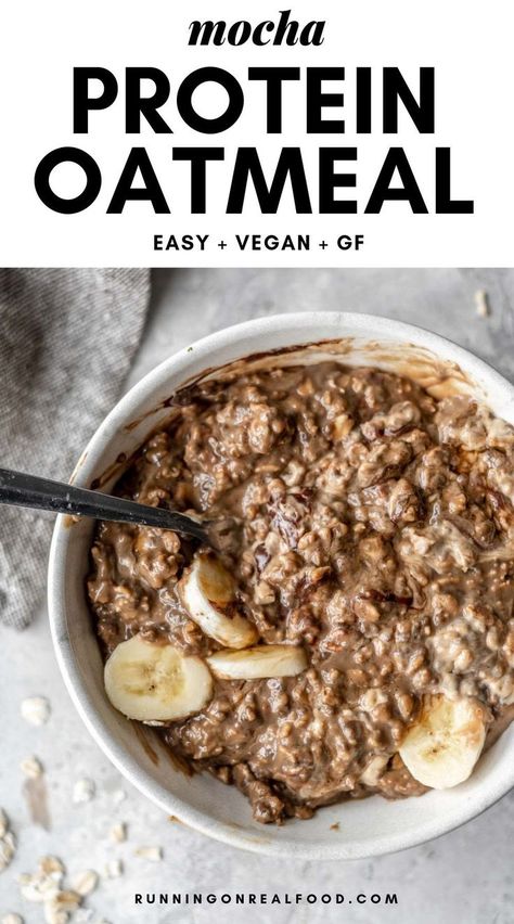 Running On Real Food, Protein Oatmeal, Vegan Oatmeal, Oatmeal Recipe, Tofu Scramble, Vegan Protein Powder, Healthy Breakfast Smoothies, High Protein Breakfast, Protein Breakfast