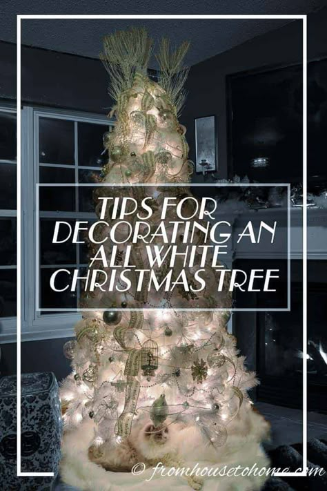 How To Decorate A Winter Wonderland White Christmas Tree All White Christmas Tree, Christmas Holidays Decorations, All White Christmas, Peacock Christmas Tree, White Xmas Tree, Green Christmas Tree Decorations, Christmas Home Decorating, Christmas Home Decor Diy, White Christmas Tree Decorations