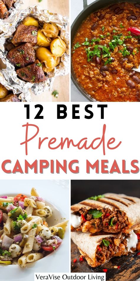 Easy Camping Dinners Make Ahead, Meals For Camping Make Ahead, Camping Meals Healthy Easy, Grill Camping Meals, Camping Meals Make Ahead, Lunch Camping Ideas, Camping Food Ideas Make Ahead, Easy Cabin Meals, Campfire Dinner Ideas