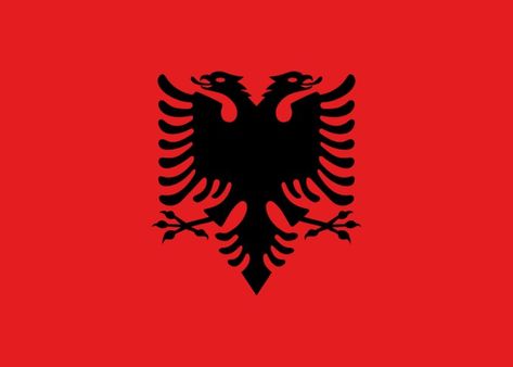 Flag of Albania This is the national flag of Albania, a country in Southeastern Europe. Want to learn more? Check out these Albania maps. Europe Stickers, Albanian Eagle, Albanian Flag, Albania Flag, National Animal, Bold Logo, Coats Of Arms, Flags Of The World, National Flag