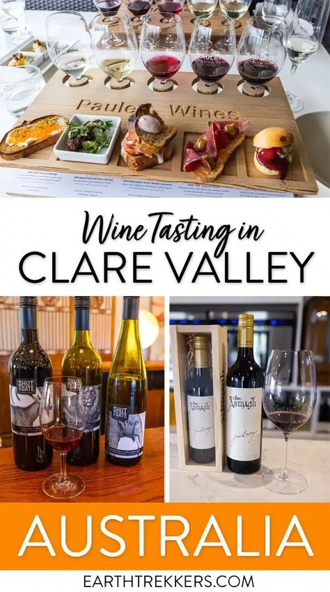 Wine tasting in Clare Valley, South Australia. Best wineries to visit, tips, how to ship wine home, how to day trip to Clare Valley from Adelaide. Earth Trekkers, Riesling Wine, Clare Valley, Mount Gambier, Travel Inspiration Destinations, Travel Blogging, New Zealand Travel, Travel Spots, He Or She