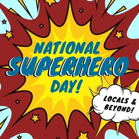 It's #NationalSuperheroDay ! Who is your favorite Superhero? Remember not all superheroes wear capes! Hero Writing, Saturday Morning Vibes, Hr Ideas, Superhero Day, Spring Greetings, Super Hero Day, Sports Movie, National Days, Holiday Stickers