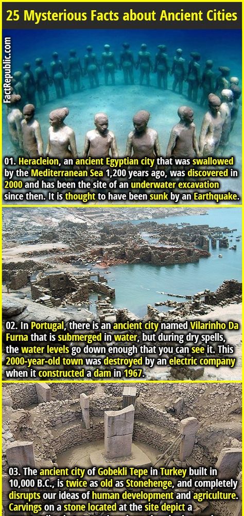 25 Mysterious Facts about Ancient Cities | Fact Republic Egyptian Facts, Ancient Egyptian City, Egyptian Archeology, Egypt Facts, History Mysteries, Egyptian City, Ancient Mystery, Ancient Egyptian Cities, Mysterious Things