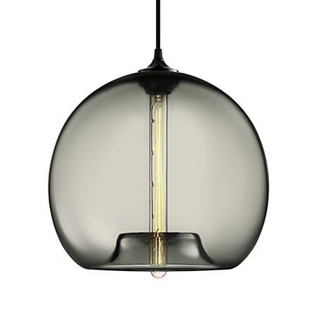 Stamen Amber Hand-Blown Glass Pendant Light | Crate and Barrel Hand Blown Glass Lighting, Modern Glass Pendant Light, Blown Glass Pendant Light, Lighting Chandelier, Blown Glass Pendant, Bowl Pendant, Modern Chandeliers, Lighting Chandeliers, Hanging Pendant Lights