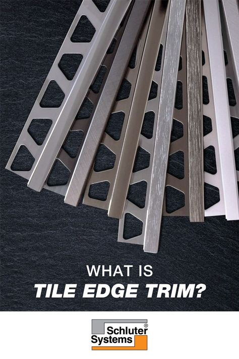 Ceramic and stone tile have been popular design choices for centuries, and tile edge trim profiles play an important role in a successful tile installation. With renowned durability, low levels of required maintenance, and endless creative options, ceramic and stone tile are some of the most common coverings seen on walls, floors, and even countertops. Tile edge trims help protect tile in bathrooms, kitchen, and more. Read more now on the Schluter blog. Tile Edging Trim Ideas Kitchen, Tile Edging Trim Ideas, Tile Edge Trim Ideas, Tile Trim Ideas, Schluter Trim, Schluter Tile Edge, How To Cut Metal, Trim Profiles, Types Of Floor Tiles