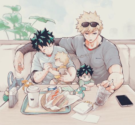 Bkdk Deku Pregnant, Deku Is Pregnant Bakudeku, Deku Pregnant, Pregnant Deku X Kacchan, Bkdk Family, Deku X Bakugo, Spirit Fanfic, Romantic Comics, Bakugo Katsuki Fanart Cute