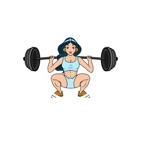 Gym Prints, Princess Training, Gym Cartoon, Gym Princess, Gym Graphics, Frases Academia, Black Bars, Fitness Wallpaper, Gym Art