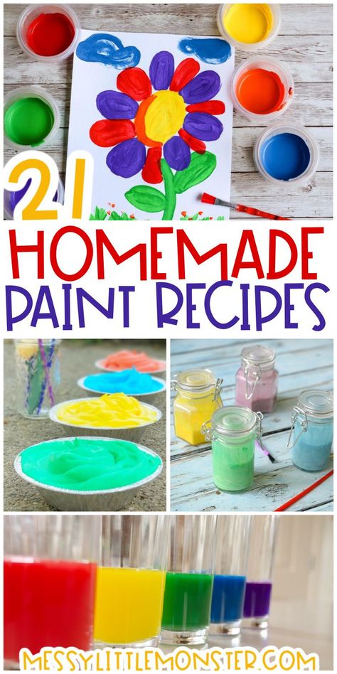 Homemade Paint For Kids, Painting Techniques For Kids, Fun Painting Techniques, Art Techniques For Kids, Art Ideas For Toddlers, Process Art Ideas, Focus On The Process, Homemade Glitter, Easy Art Ideas